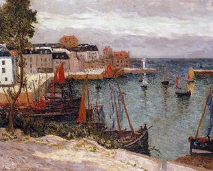 El puerto de Sauzon, Belle-Isle, Bretaña, 1905